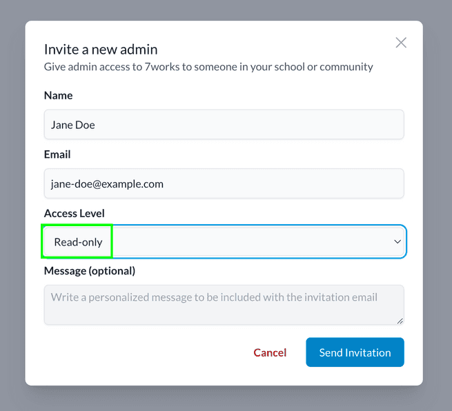 Admin Invite